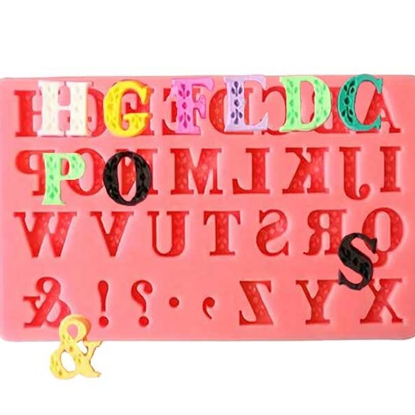 Desenli Harf Silikon Kalıbı H-12