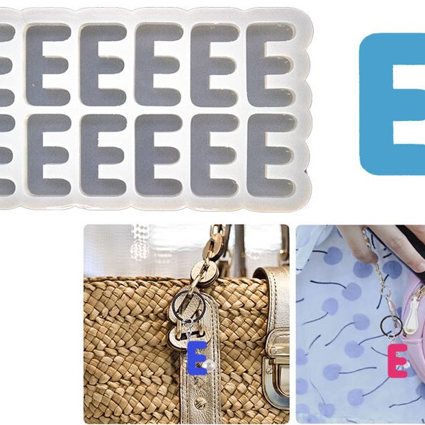 E Harfi 12'lu Bubble Alfabe Epoksi Kalıbı EPK-738