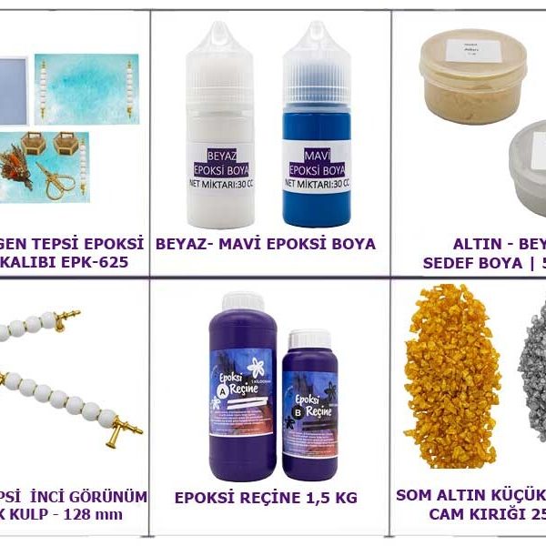 Epoksi Dikdörtgen Tepsi Yapım Seti