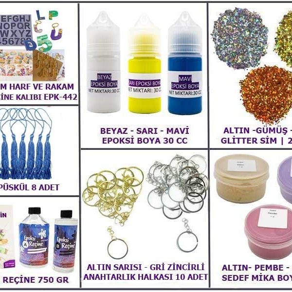 Epoksi Harf Anahtarlık Yapım Seti
