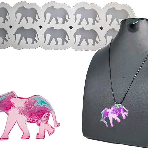 Epoksi 10'lu Fil Anahtarlık Kolye Ucu Kalıbı EPK-531