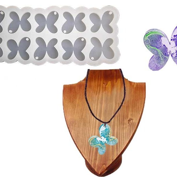 10'lu Kelebek Kolye Epoksi Kalıbı EPK-536