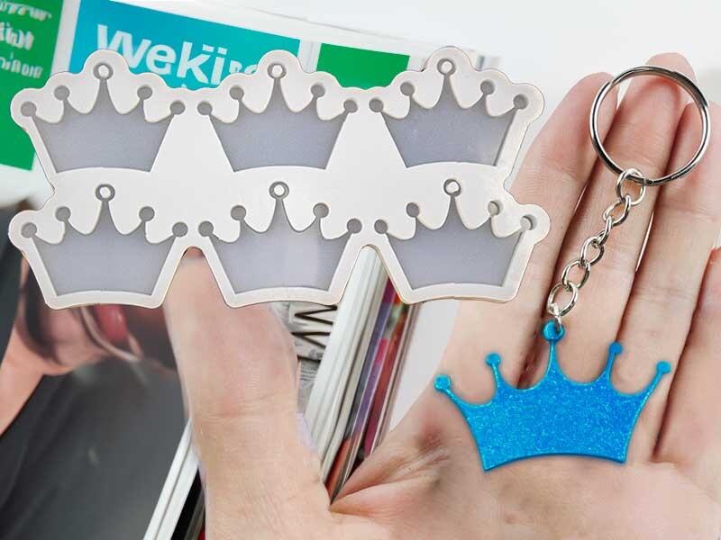 6'lı Kral Tacı Anahtarlık Epoksi Kalıbı EPK-454