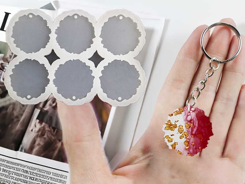 6'lı Tırtıklı Anahtarlık Epoksi Kalıbı EPK-530