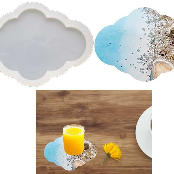 Bulut Model Bardak Altlığı Epoksi Kalıbı EPK-594