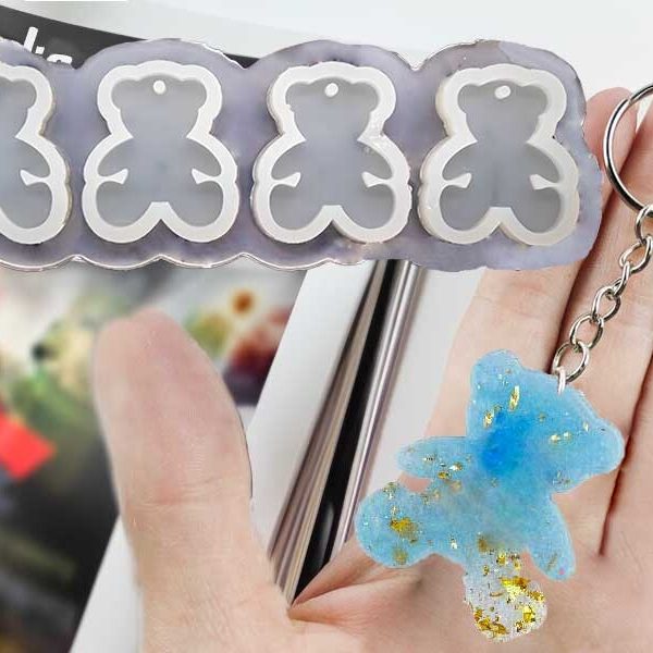 4'lü Ayı Anahtarlık Epoksi Kalıbı EPK-584