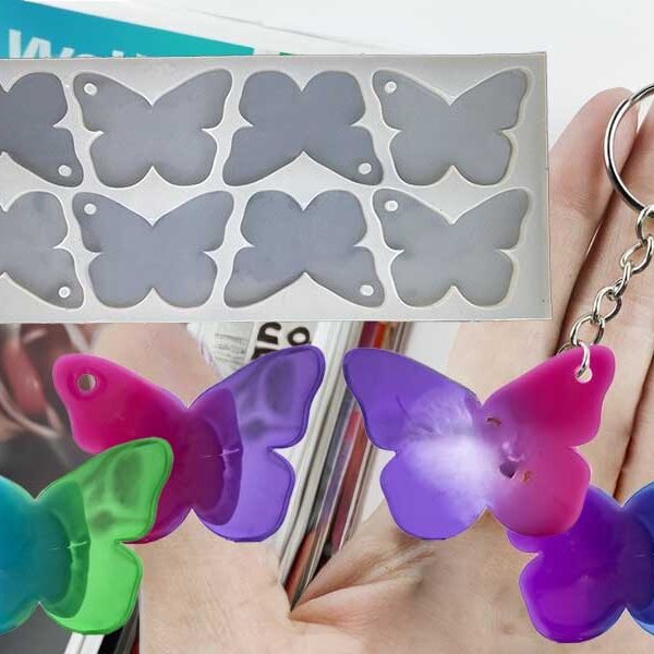 8'li Kelebek Anahtarlık Epoksi Kalıbı EPK-400