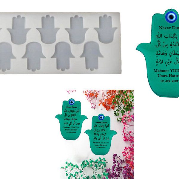 9'lu Fatmanın Eli Magnet Epoksi Kalıbı EPK-392