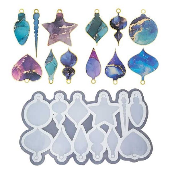 12'li Yılbaşı Çam Ağacı Süsü Epoksi Kalıbı EPK-539