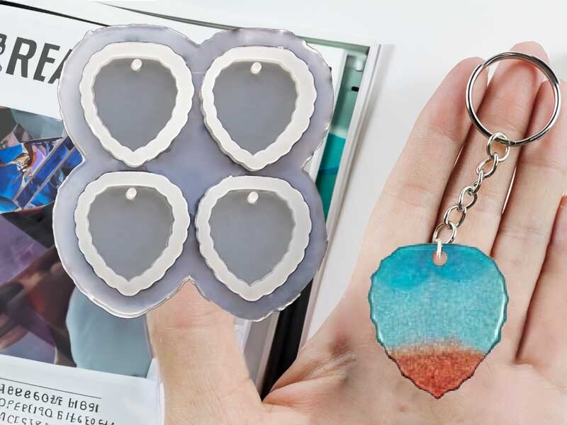 4'lü Yaprak Anahtarlık Epoksi Kalıbı EPK-586