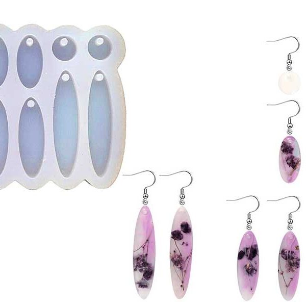 8'li Elips Küpe Epoksi Kalıbı EPK-416