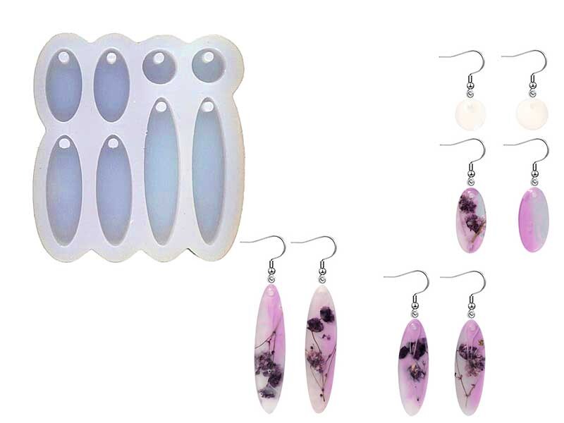 8'li Elips Küpe Epoksi Kalıbı EPK-416