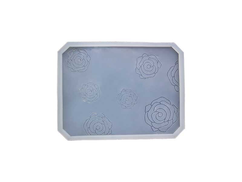 Dikdörtgen Gül Desen Sunumluk Epoksi Kalıbı EPK-561