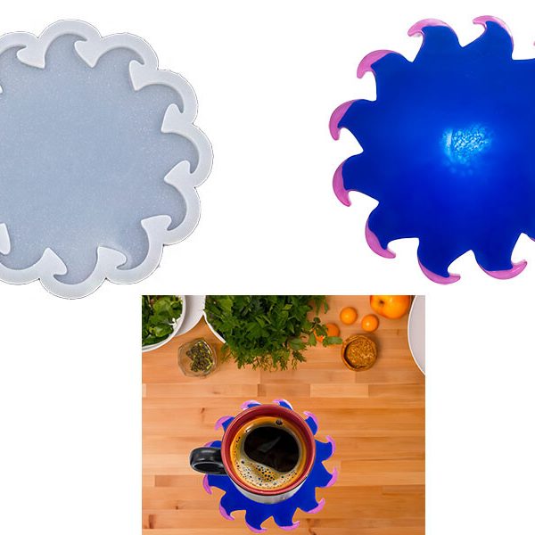 Güneş Model Bardak Altlığı Epoksi Kalıbı EPK-460