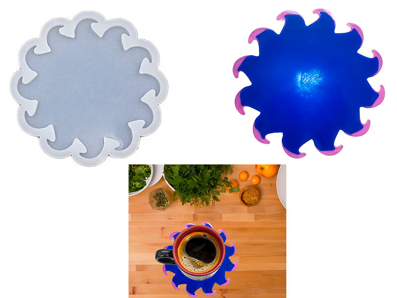 Güneş Model Bardak Altlığı Epoksi Kalıbı EPK-460