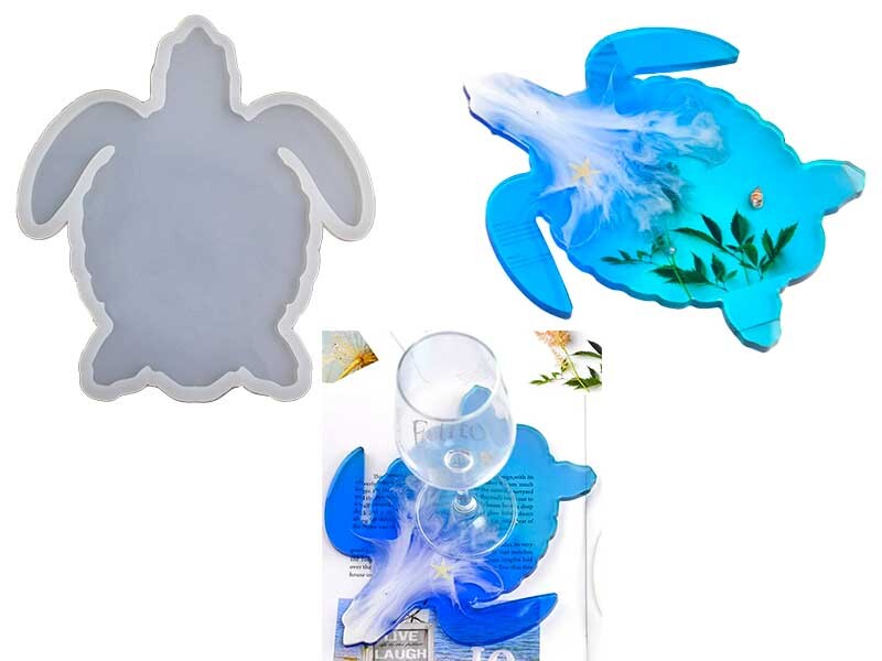 Kaplumbağa Bardak Altlığı Epoksi Kalıbı EPK-516