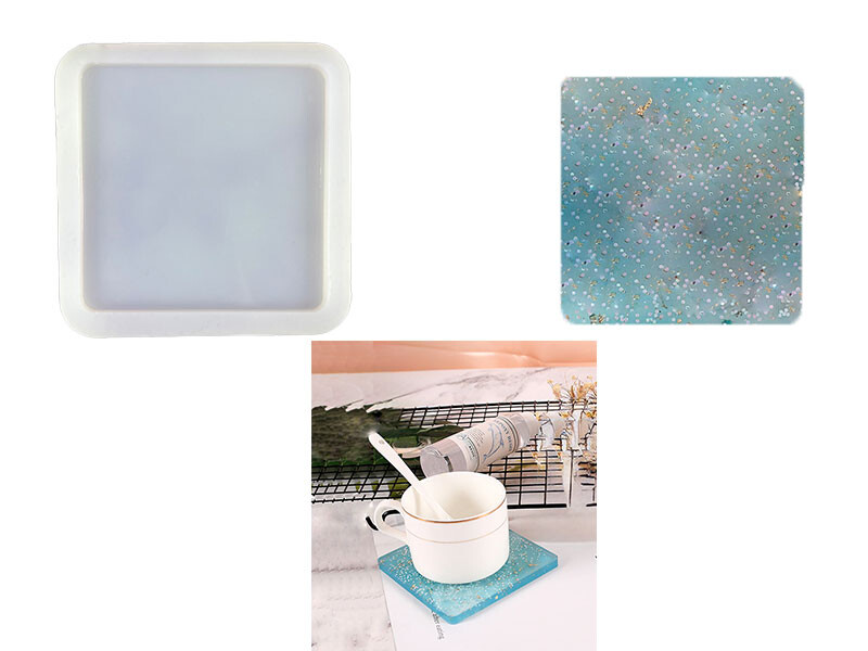 Kare Model Bardak Altlığı Epoksi Kalıbı EPK-352