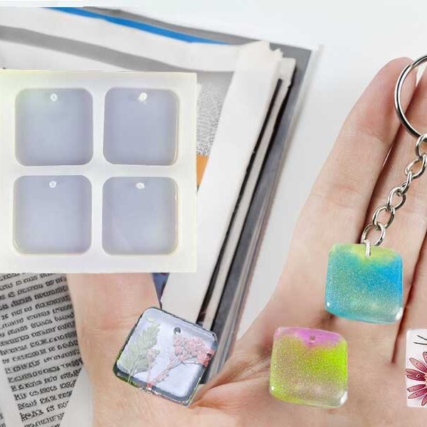 4'lü Kare Anahtarlık Epoksi Kalıbı EPK-378