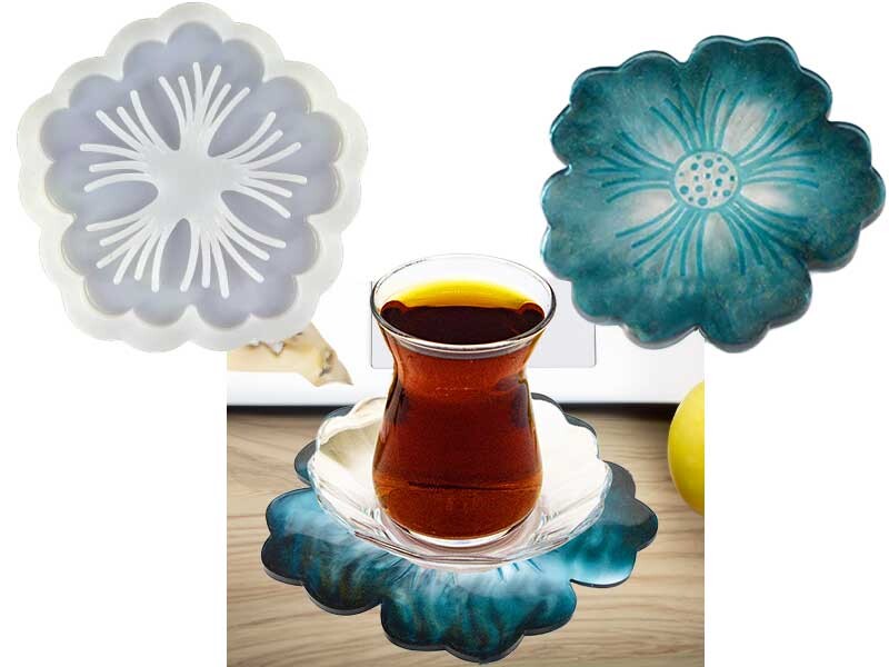 Katalina Çiçeği Bardak Altlığı Epoksi Kalıbı EPK-346