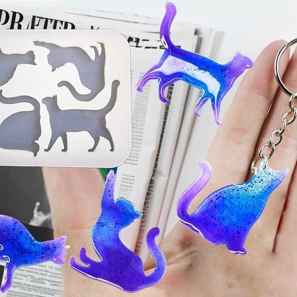 4'lü Kedi Magnet Epoksi Kalıbı EPK-526