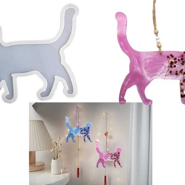 Kedi Model Duvar Süsü Epoksi Kalıbı EPK-513