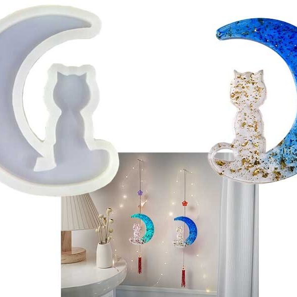 Kedi Model Duvar Süsü Epoksi Kalıbı EPK-364