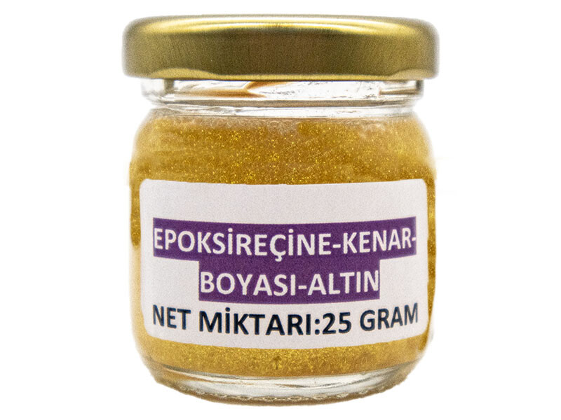 Epoksi Reçine Kenar Boyası Altın 25 GR