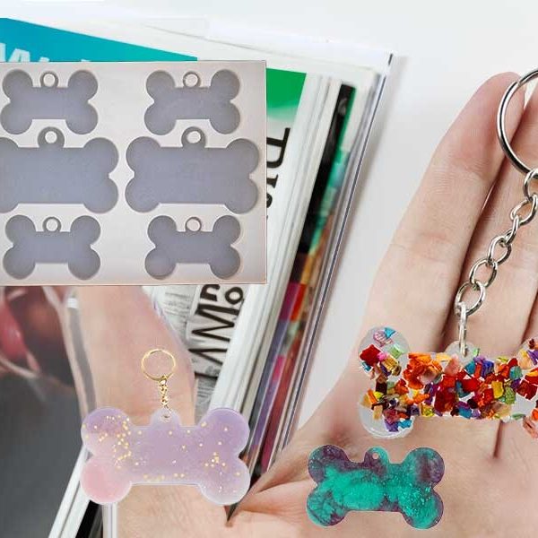 6'lı Köpek Kemik Anahtarlık Epoksi Kalıbı EPK-461