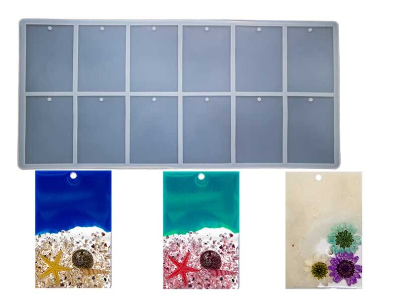 12'li Dikdörtgen Magnet Epoksi Kalıbı EPK-573