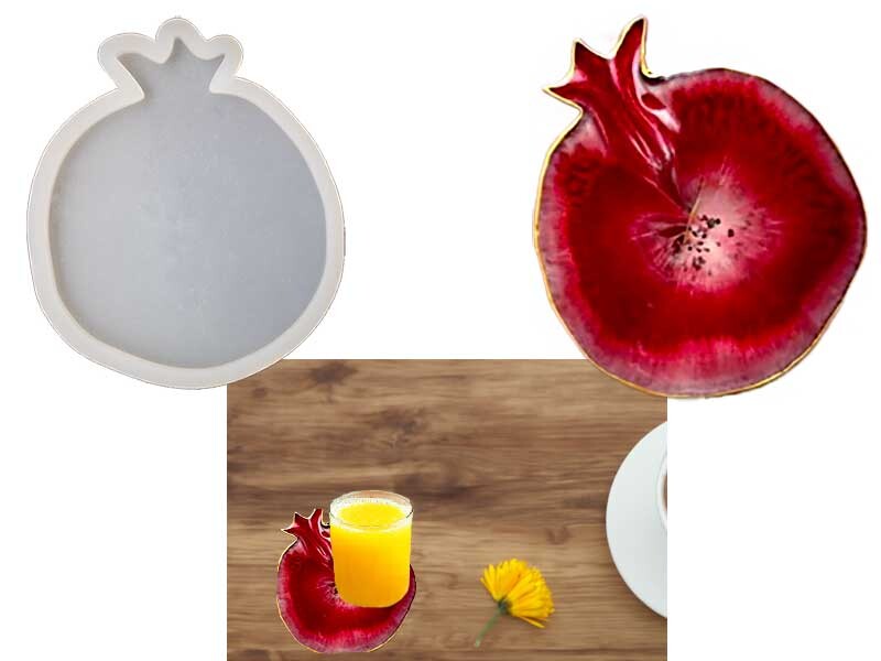 Nar Model Bardak Altlığı Epoksi Kalıbı EPK-593