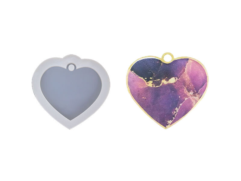 Kalp Yılbaşı Çam Ağacı Süsü Epoksi Kalıbı EPK-547