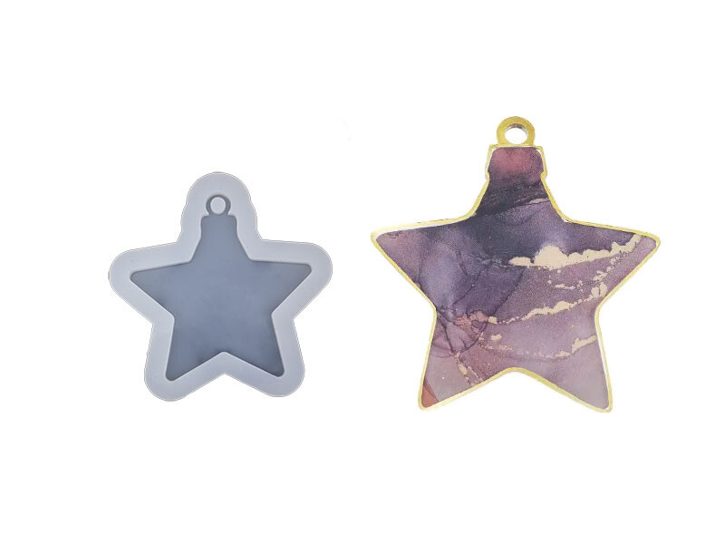 Epoksi Noel Ağacı Yıldız Süs Silikon Kalıbı EPK-542