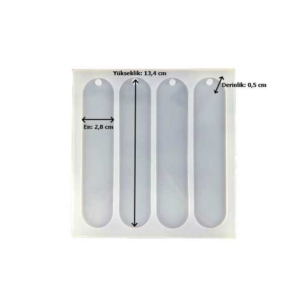 4'lü Oval Kitap Ayracı Epoksi Kalıbı EPK-360