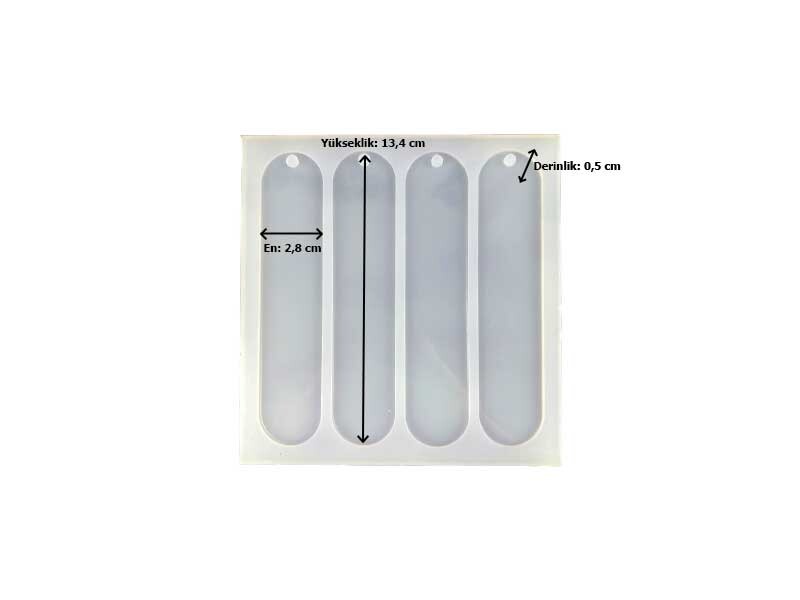 4'lü Oval Kitap Ayracı Epoksi Kalıbı EPK-360