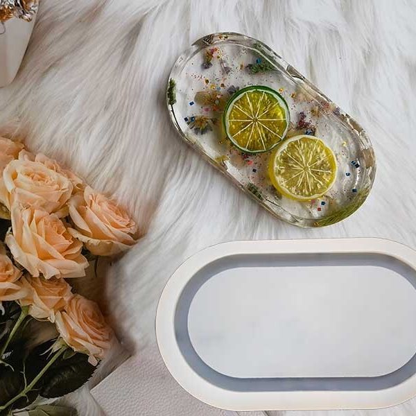 Küçük Boy Oval Terrazo Tabanlık Epoksi Kalıbı EPK-576