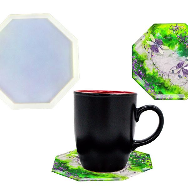 Sekizgen Bardak Altlığı Epoksi Kalıbı EPK-348