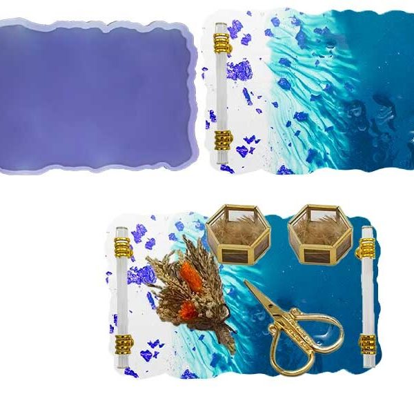 Tırtıklı Dikdörtgen Tepsi Epoksi Kalıbı EPK-439