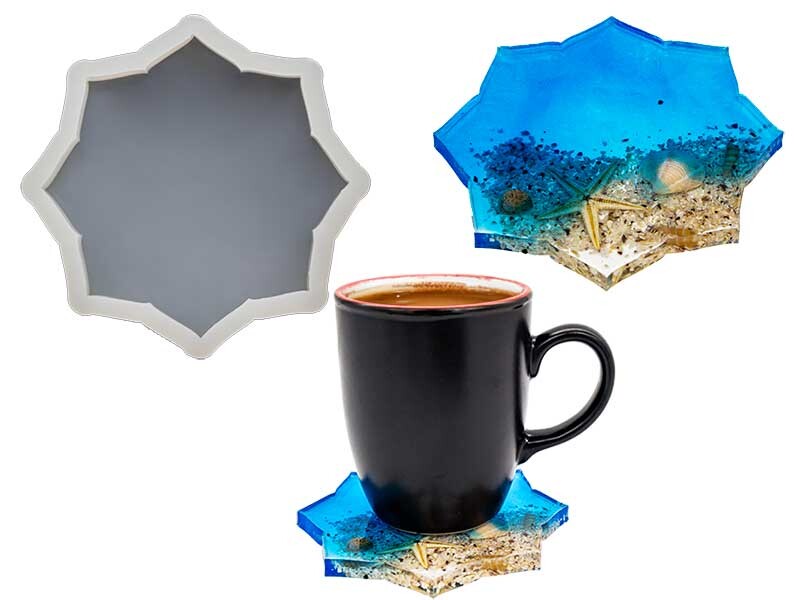 Yıldız Bardak Altlığı Epoksi Kalıbı EPK-571