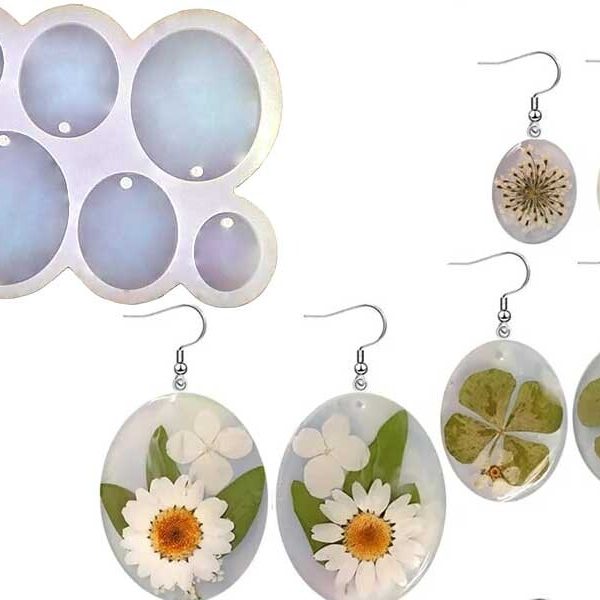 6'lı Yuvarlak Küpe Epoksi Kalıbı EPK-414