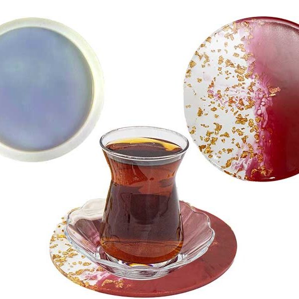Yuvarlak Bardak Altlığı Epoksi Kalıbı EPK-349