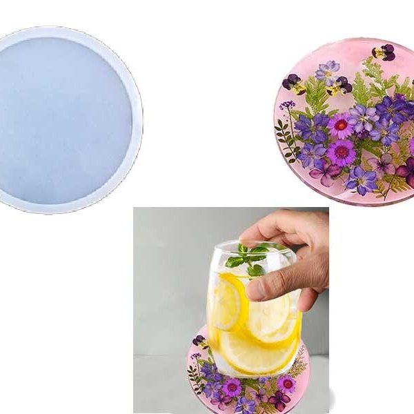 Yuvarlak Bardak Altlığı Epoksi Kalıbı EPK-497