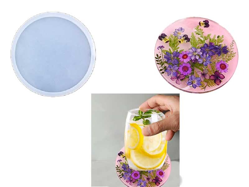 Yuvarlak Bardak Altlığı Epoksi Kalıbı EPK-497