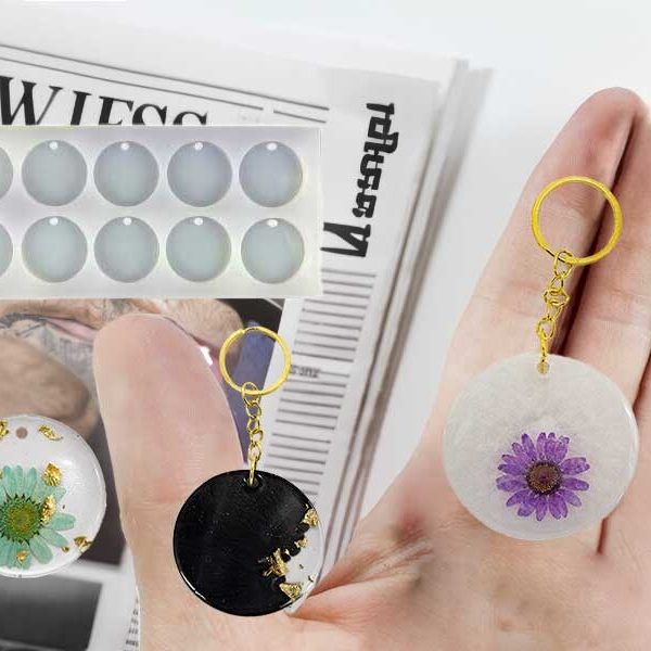 10'lu Yuvarlak Anahtarlık Epoksi Kalıbı EPK-370