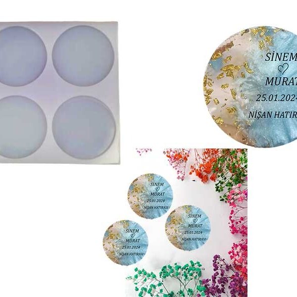 4'lü Yuvarlak Magnet Epoksi Kalıbı EPK-386