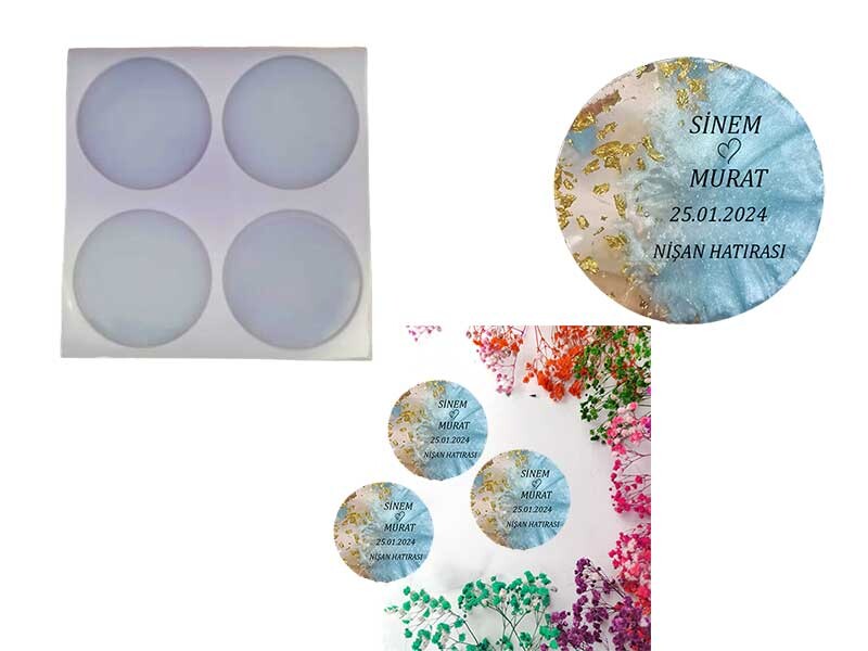 4'lü Yuvarlak Magnet Epoksi Kalıbı EPK-386