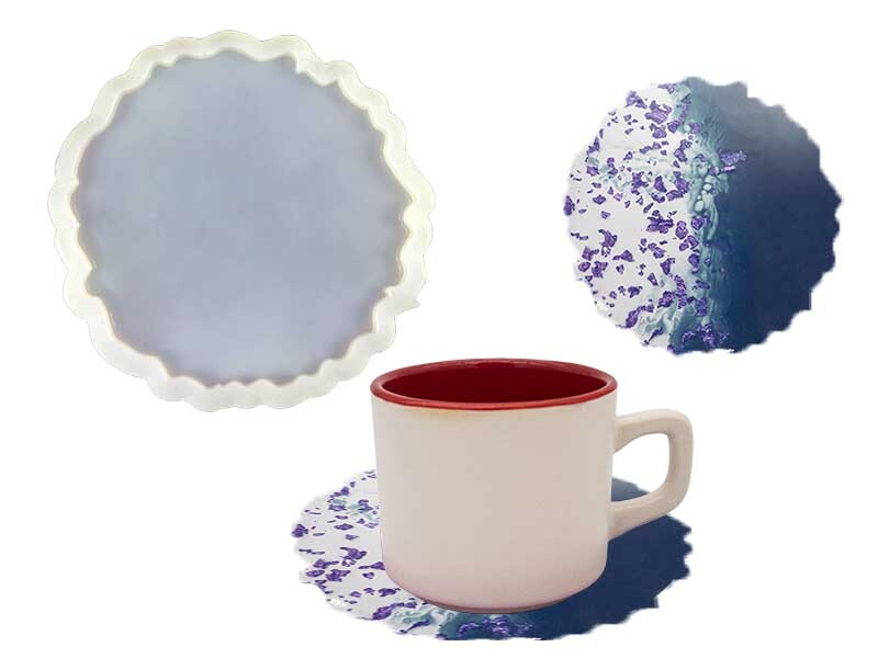 Tırtıklı Bardak Altlığı Epoksi Kalıbı EPK-350