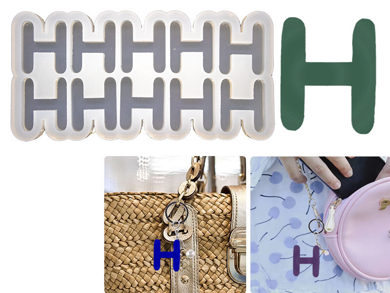 H Harfi 10'lu Bubble Alfabe Epoksi Kalıbı EPK-741