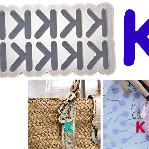 K Harfi 10'lu Bubble Alfabe Epoksi Kalıbı EPK-744