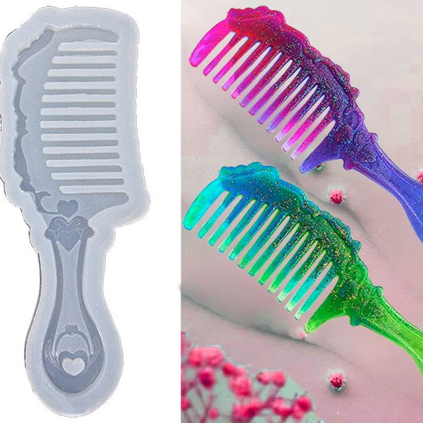 Kalp Desenli Tarak Epoksi Kalıbı EPK-777