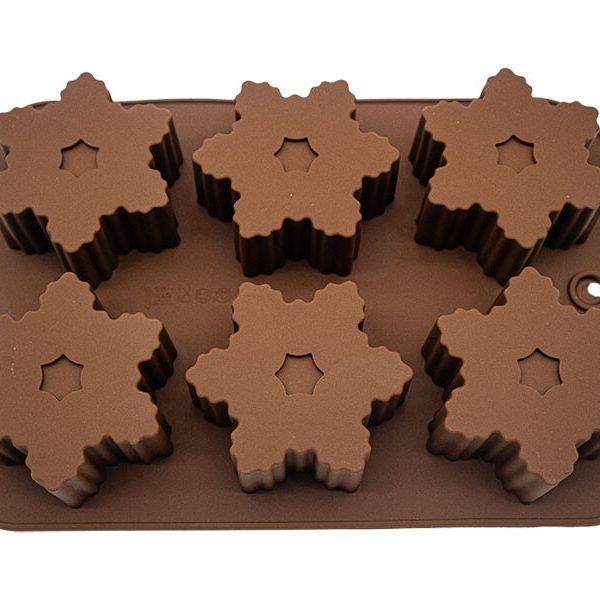 Kar Tanesi 6'li Muffin Silikon Kek Kalıbı KM-8157